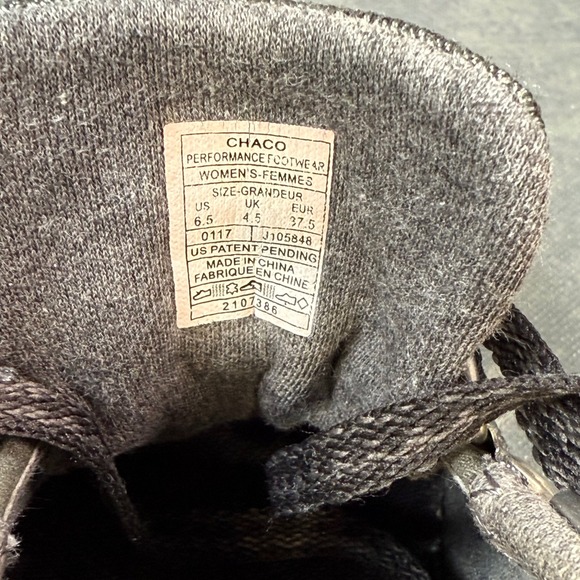 Chaco Women's Gray Mesh Lace Up Hiking Trail Walking Sneakers Shoes Size 6.5 - Picture 5 of 6